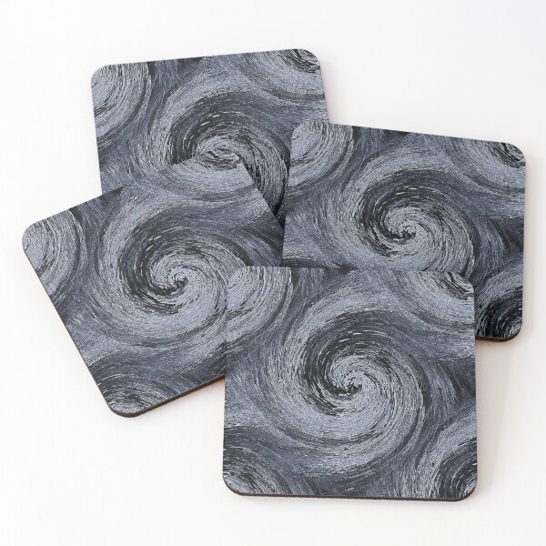 Item preview, Rustic Monochromatic Spiral Swirl Pattern in Blue designed and sold by Artistestella.