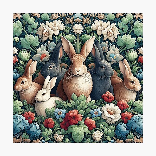 Item preview, Persian Floral Bunny Art designed and sold by Yas_oma.