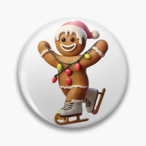 Item preview, CUTE FUNNY GINGERBREAD CHRISTMAS COOKIE SKATING FESTIVE  designed and sold by Arts4U.