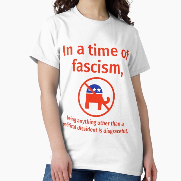Vista previa del artículo con la obra «Disidente político anti Trump», diseñado y vendido por Rachel the Artist .