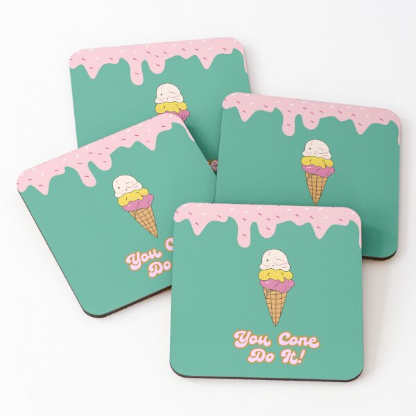 Item preview, Funny Ice Cream Puns Funny Food Quotes Green and Pink designed and sold by YazminBasa.