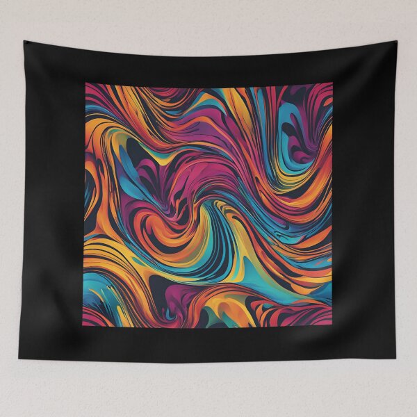 Item preview, Colorful Curly Waves designed and sold by Aquillashop.