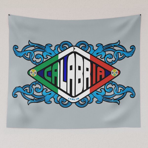 Item preview, Calabria tricolore emblem retro sign designed and sold by studioss76.