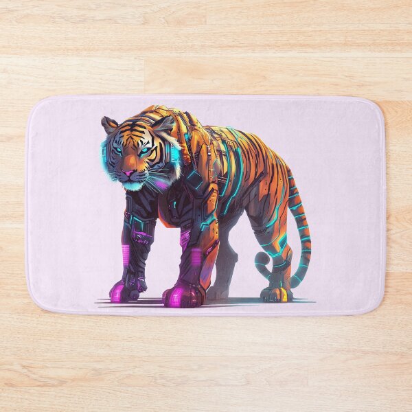 Item preview, Cybernetic Neon Tiger with Fierce Glow designed and sold by PixelReverb.