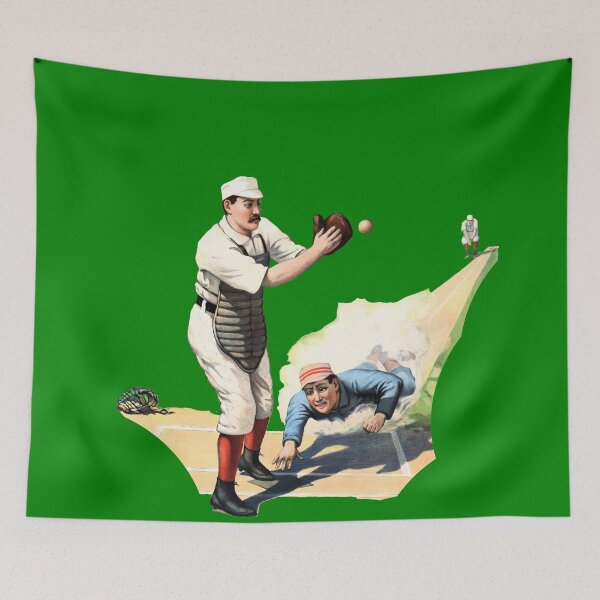 Item preview, 1897 - Baseball - Cincinnati - New York - The Strobridge Lithograph Co | Players Catcher - Batter / Runner - 3rd Baseman | No Background - GG2411 designed and sold by WheelieGdArt.
