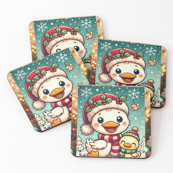 Item preview, Festive Christmas Duck - Smiling and Cheerful Holiday Art designed and sold by alkareem-ca.