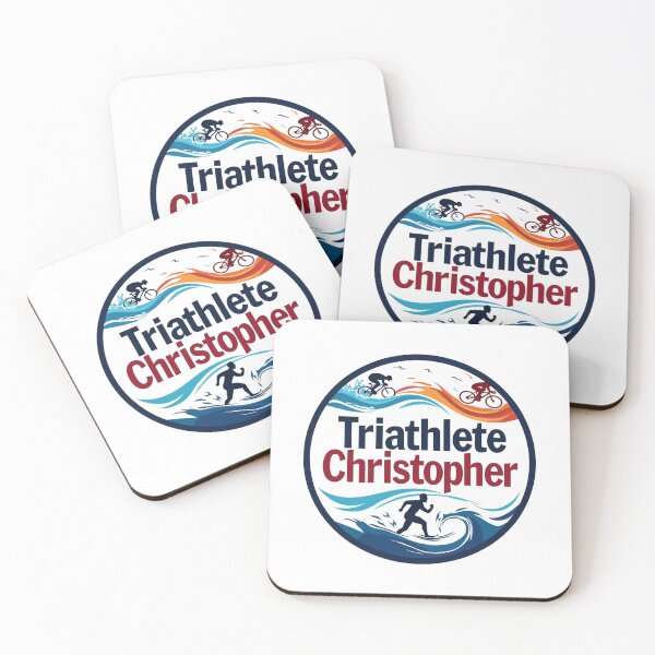 Artikelvorschau, Dynamischer Triathlet Christopher – Schwimmen, Radfahren, Laufen entworfen und verkauft von Triathlongram.