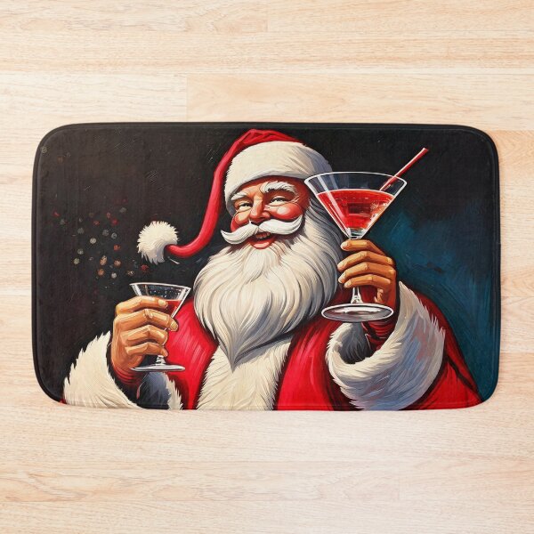 Item preview, Santa Claus Enjoys Cocktails designed and sold by ArtFactoryAI.