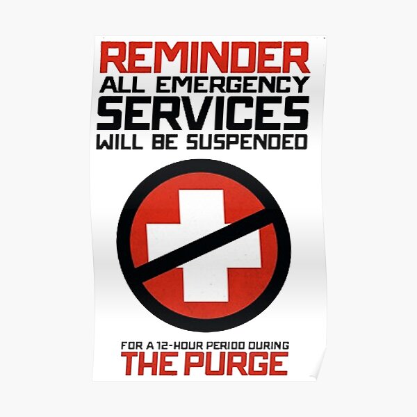 Purge Posters Redbubble - the purge horror night roblox