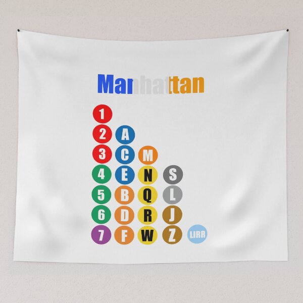Item preview, Manhattan train lines. NY state colors v.2 designed and sold by Mozart3.