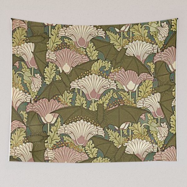 Item preview,  VINTAGE BATS & PINK LILY ART  designed and sold by sharlesart.