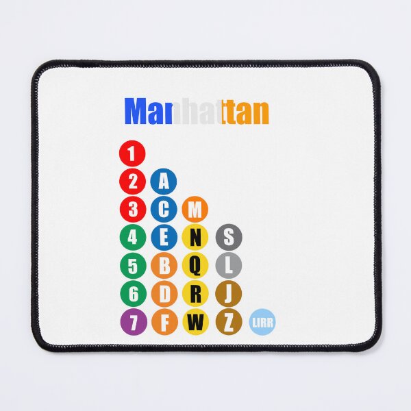 Item preview, Manhattan train lines. NY state colors v.2 designed and sold by Mozart3.