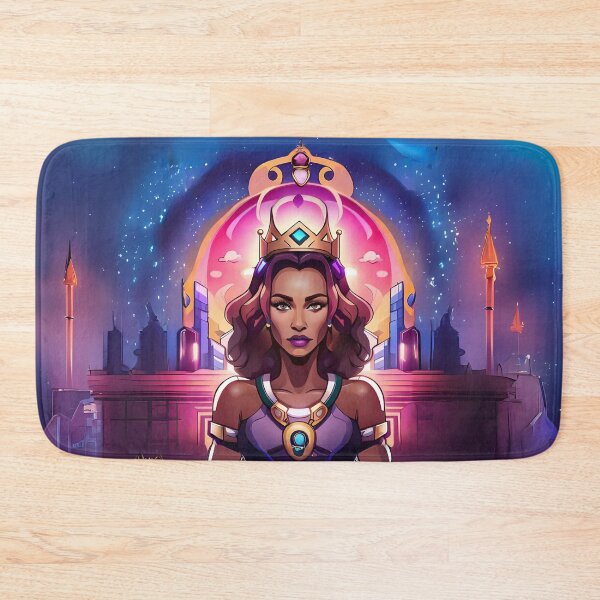 Item preview, Fabulous Woman Pink Cyberpunk Neon Retro Goddess designed and sold by Melan Designs.