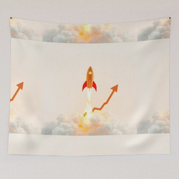 Item preview, "Rocket Launch to Success: 3D Growth and Achievement Illustration" designed and sold by hjian8219.