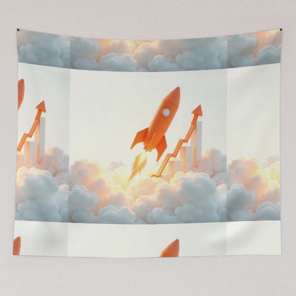 Item preview, "Rocket Launch to Success: 3D Growth and Achievement Illustration" designed and sold by hjian8219.