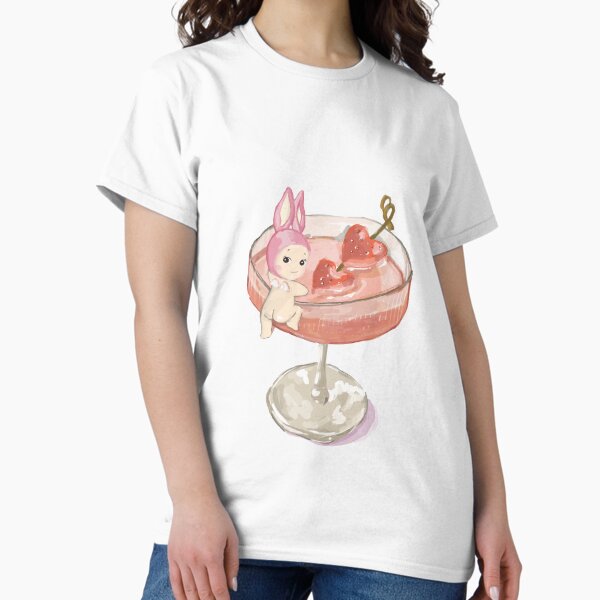 Item preview, Printable Sonny Angel Inspired Art - Pink Kitsch – Cherub Bunny – Aesthetic Cute Personal Trinket Strawberry Cake Cocktail designed and sold by Makeartwhynot.