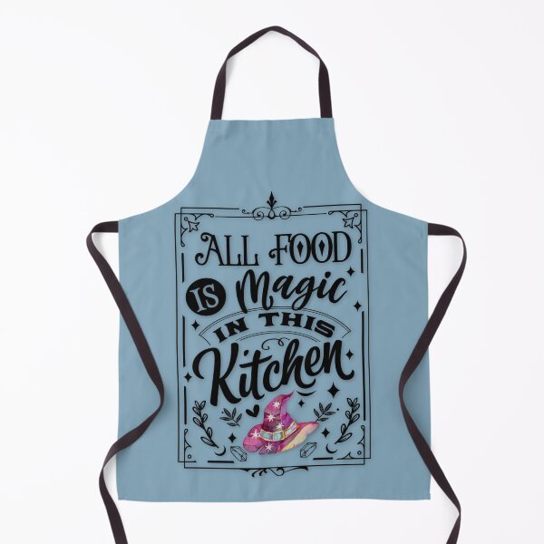 Item preview, Boho Dusty Blue, Cottagecore - All Food Is Magic in this Kitchen designed and sold by Alaska Magick.