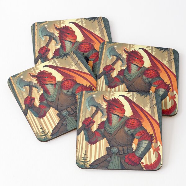 Item preview, Red Dragonborn Barbarian designed and sold by Johnny MeatShield.