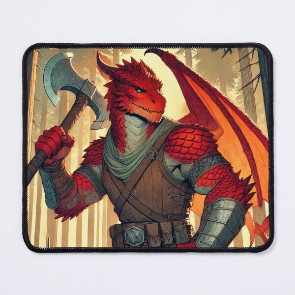 Item preview, Red Dragonborn Barbarian designed and sold by Johnny MeatShield.