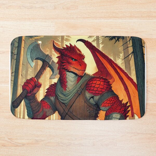 Item preview, Red Dragonborn Barbarian designed and sold by Johnny MeatShield.