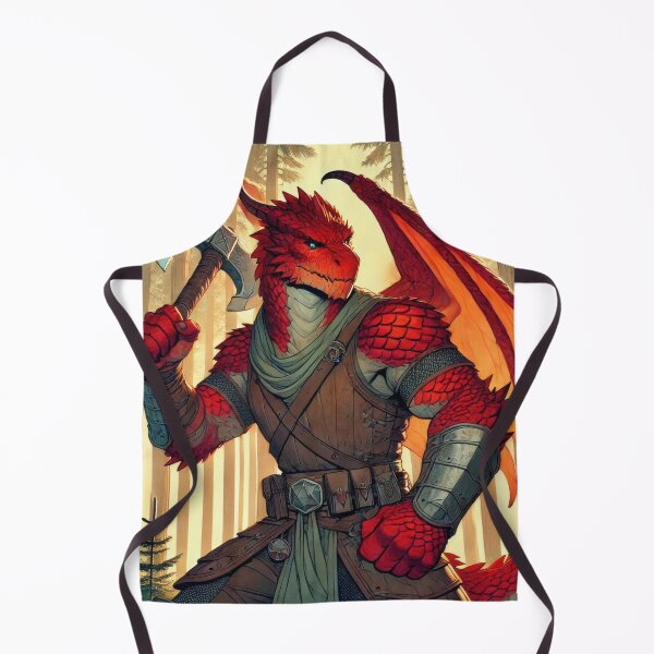 Item preview, Red Dragonborn Barbarian designed and sold by Johnny MeatShield.