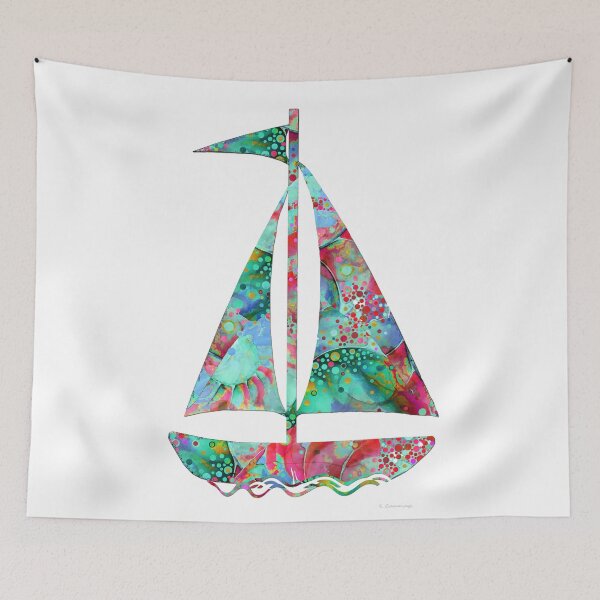 Item preview, Pure Enchantment Sailboat Boat Art designed and sold by Sharon Cummings Art.