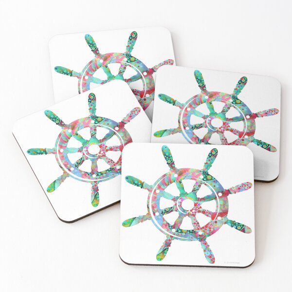 Item preview, Pure Enchantment Boat Steering Wheel Art designed and sold by Sharon Cummings Art.