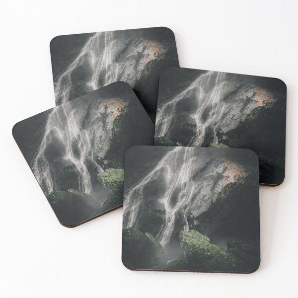 Item preview, Powerscourt Waterfall in Deep Greens designed and sold by EdgarInFocus.