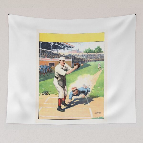 Item preview, 1897 - Baseball - Cincinnati - New York - The Strobridge Lithograph Co | Players Catcher - Batter / Runner - 3rd Baseman | Full Litho - W2411 designed and sold by WheelieGdArt.