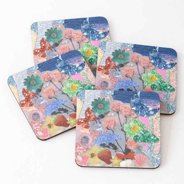 Item preview, Flower and Glitter Collage designed and sold by Swan and Raven Studio.