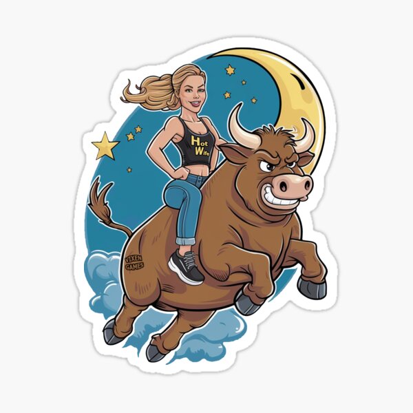Item preview, Fly Me To The Moon Hotwife On A Bull designed and sold by Vixen-Games.