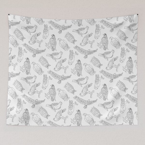 Item preview, Birds of Prey Sketch Pattern designed and sold by mayaruja.