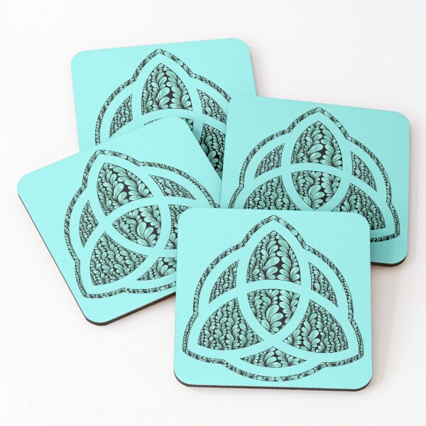 Item preview, Zen Flower Petal Art - Green Triquetra  designed and sold by SpeakBoldly.