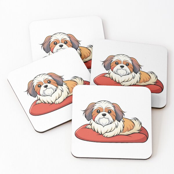 Item preview, Contented Shih Tzu Lounging on Plush Pillow designed and sold by iwcus.