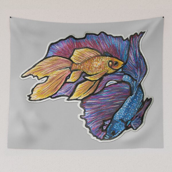 Item preview, Golden Fish & Halfmoon Betta Fish 2 designed and sold by nastiaart.