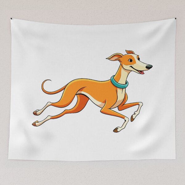 Item preview, Graceful Whippet Running Art designed and sold by iwcus.