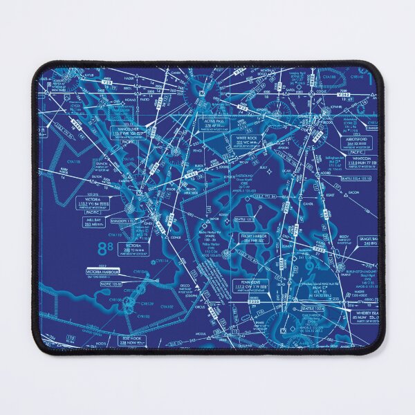 Item preview, Enroute Low Altitude Chart (ELUS1) blue designed and sold by LAPilotGirl.