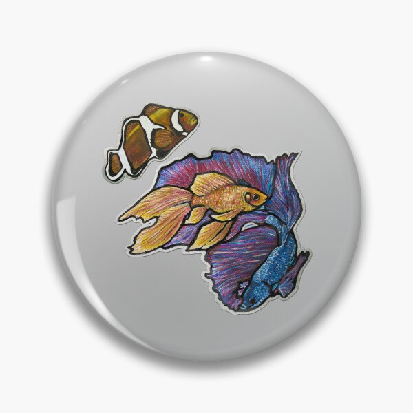 Item preview, Golden Fish, Halfmoon Betta Fish, Clownfish 2 designed and sold by nastiaart.