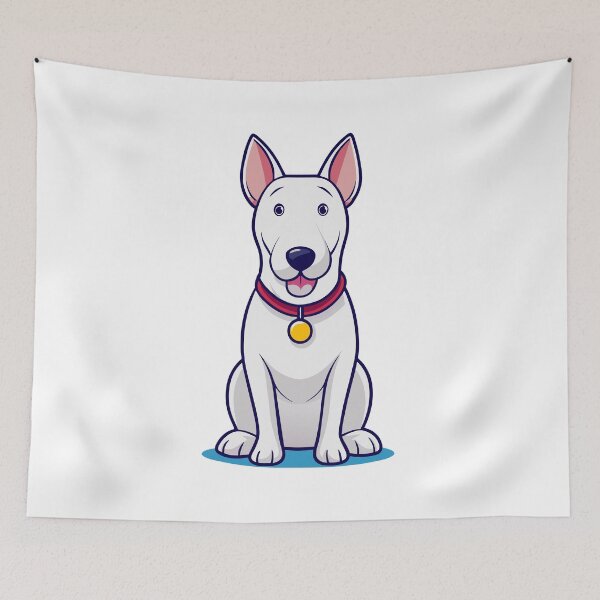 Item preview, Stern Bull Terrier Sitting Proudly designed and sold by iwcus.