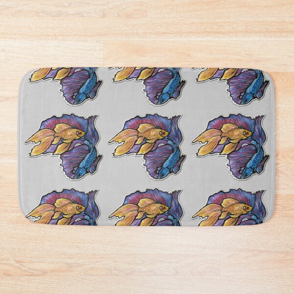 Item preview, Golden Fish & Halfmoon Betta Fish Pattern 1 designed and sold by nastiaart.