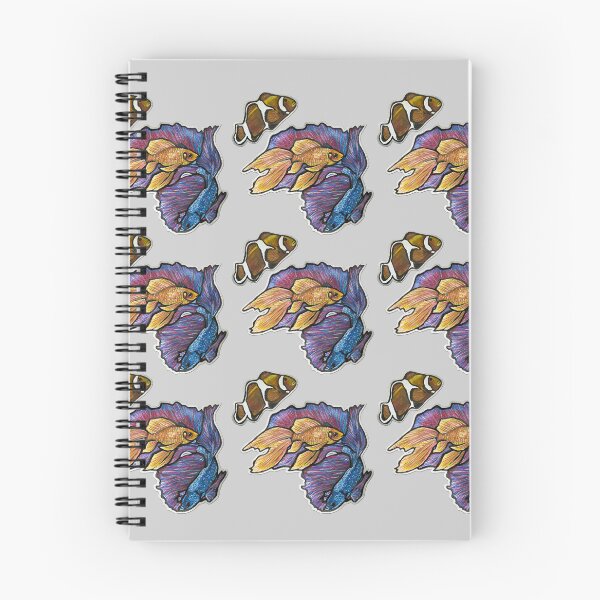 Item preview, Golden Fish, Halfmoon Betta Fish, Clownfish Pattern 1 designed and sold by nastiaart.