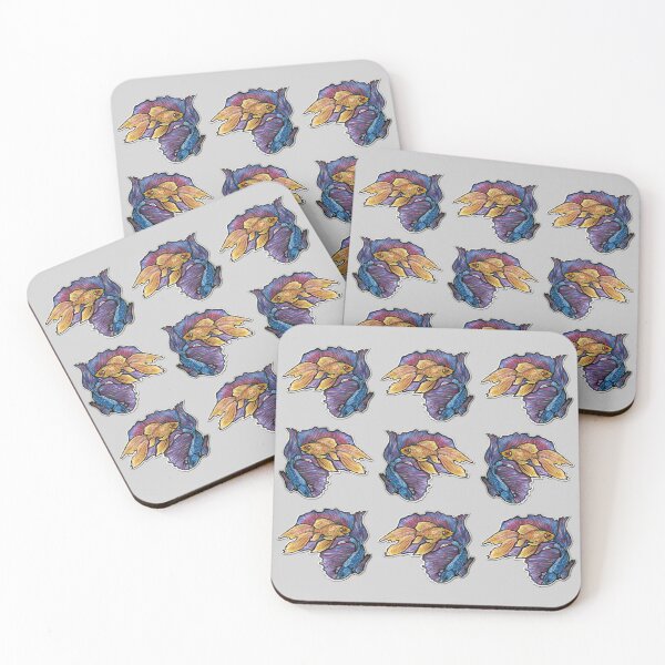 Item preview, Golden Fish & Halfmoon Betta Fish Pattern 2 designed and sold by nastiaart.