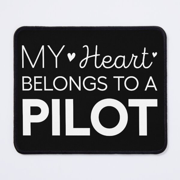 Item preview, My Heart Belongs To A Pilot Cute Pilot Wife designed and sold by RareBunny.