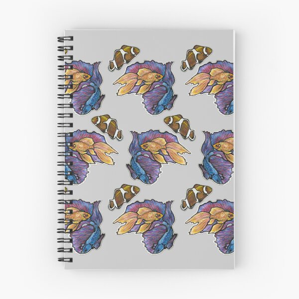 Item preview, Golden Fish, Halfmoon Betta Fish, Clownfish Pattern 2 designed and sold by nastiaart.