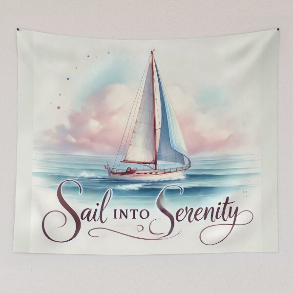Item preview, Sail into Serenity – Watercolor Sailing Art designed and sold by M22--.