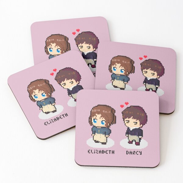 Item preview, Cute Jane Austen Elizabeth and Darcy Pixel art designed and sold by MariOyama.
