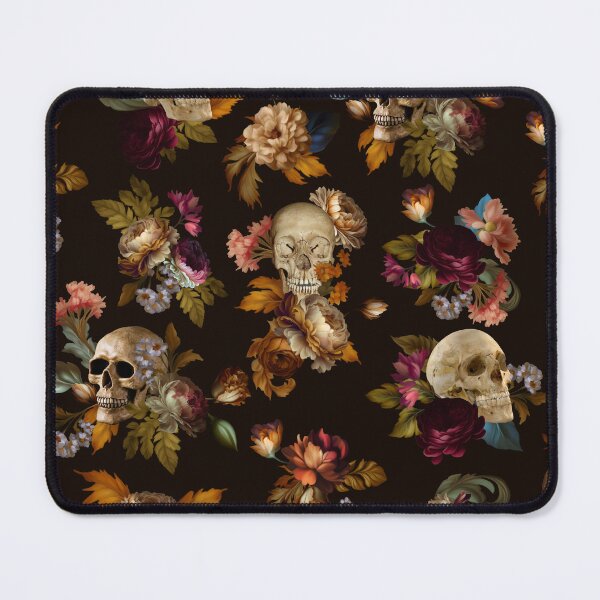 Artikelvorschau, Gothic Moody Flowers With Skulls entworfen und verkauft von LuciaS.