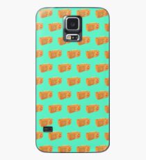 Funda/vinilo para Samsung Galaxy "Classic Retro Vintage Atlas Radio Pattern Orange Green"