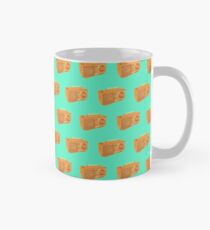 Taza clásica "Classic Retro Vintage Atlas Radio Pattern Orange Green"