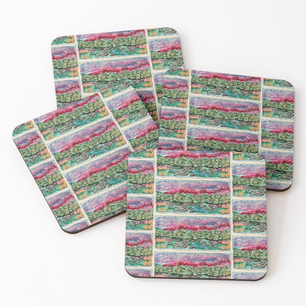 Item preview, Mountains & Forest in Fluid Neon designed and sold by robynleann.